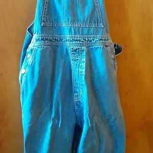 Ladies short cropped overalls